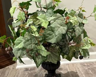 Greenery in pedestal planter, 25"H x 20"W, $24