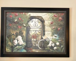 Large garden gate picture, 50" x 36", $85