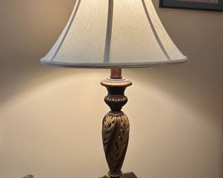 Lamp with leaf swirl base, 31"H, $28