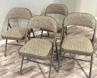 Set of 4 deluxe fabric folding chairs, excellent condition, $58
