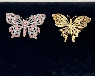 Butterfly pins, $10 each
