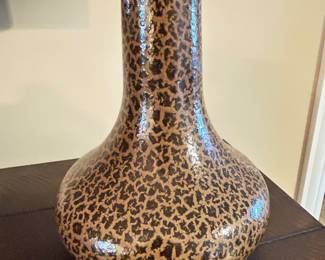 Leopard finish on vase, Approx 11"H, $18