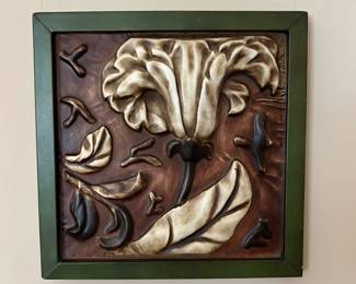 Tin wall art, 12" x 12", $14