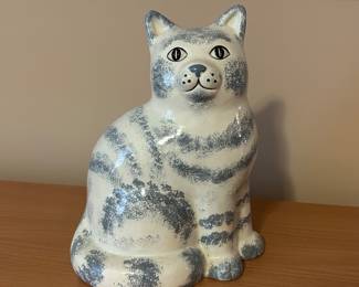 Porcelain cat, 9.5"H x 8"W, $12