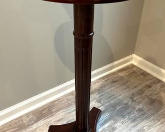 Wooden plant stand, 28"H x 11"D, $48