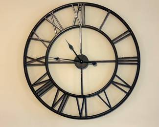 Large wall clock, 30"D, $32