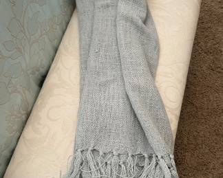 Light blue throw, $10