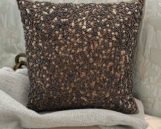 Sequin pillow, 12" x 12", $14