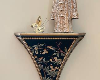 Black & gold Sconce, 16"H, $20