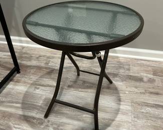 Outdoor accent table, 18"D x 19"H, $20