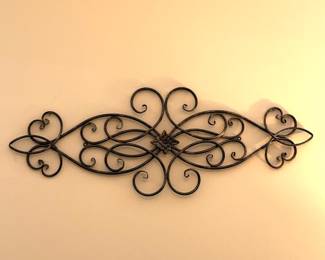Decorative metal wall decor, 36"W, $14
