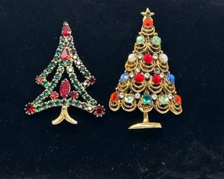 Vintage Christmas tree pins, $12 each