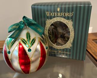 Waterford ornament w/box, $24