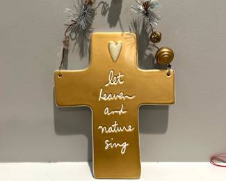 Let Heaven and Nature Sing cross, 8"H x 6.5"W, $9