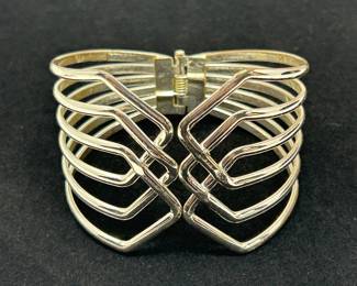 Silver bangle bracelet, $12