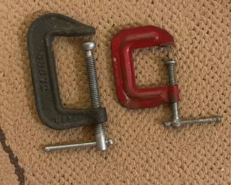 Pair of metal C-clamps, $5