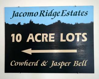 Painted Wood Sign, Approx 24" x 32"