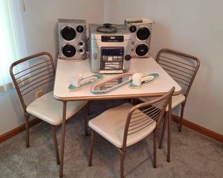 Folding Table.and Chairs and 1 of 2 Stereo Systems!