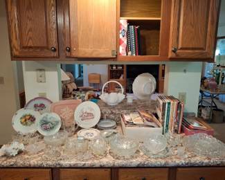Lots in the Kitchen, Including Cookbooks and Nice Glassware!