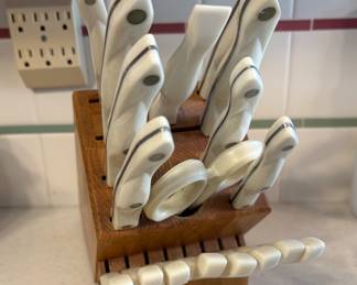 Cutco pearl handle block set
