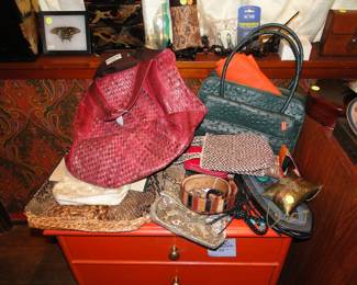 More handbags, alligator belt