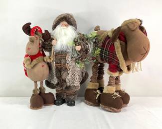 Holiday Moose and Santa
