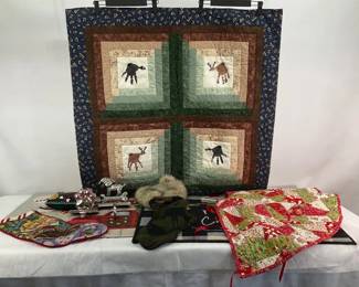 Dog-Themed Stocking Holders, Quilted Christmas Tree Skirt and More