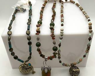 Natural Stone Necklace and Earring Sets