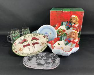Noble Excellence Christmas "Puppy Bowl", Hartstone Snowman Plates and More