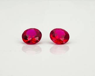Round Cut Lab Created Rubies