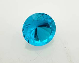 Paraiba Ice Simulated Bright Blue Gemstone