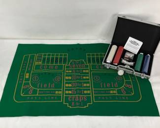 Poker Set and Craps Mat