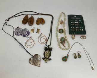 Assortment of Gold Tone and Natural Fashion Jewelry