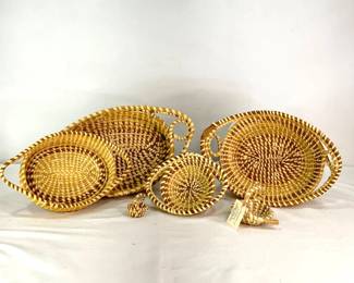Six (6) Sweetgrass Baskets