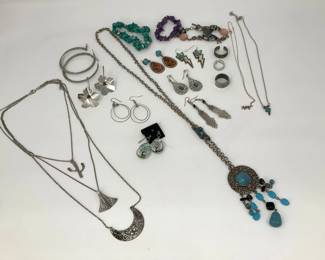 Southwest Style Silver Tone Jewelry