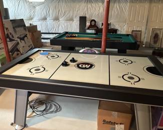 air hockey also has table tennis table top, versatile