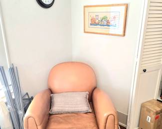 Design Within Reach American Leather Art Deco chair