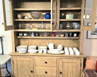 RH china cabinet / server with adjustable slates