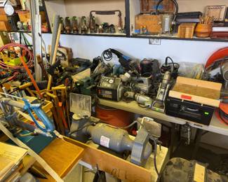 assorted power tools, planes