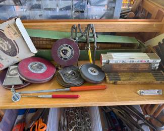 assorted rules, scissors, medical scissors, snips