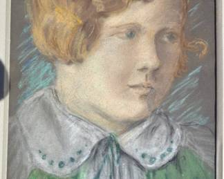 Mary Cassatt (American, 1844–1926), “Portrait of a Young Girl,” pastel and charcoal on paper, signed “Mary Cassatt” lower left. Retains historic Frederick Keppel & Co., New York gallery label identifying the work by artist and title. Accompanied by a 2022 Certificate of Authenticity and appraisal. Approx. 10 x 15 in.