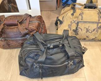 Soffer Ari Sterling Silver mounted leather bags 