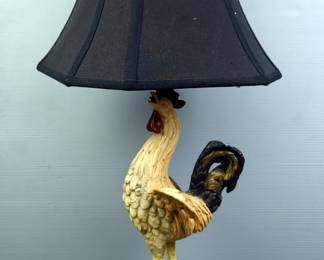 Ceramic Pollo Table Lamp With Shade, 31" Tall