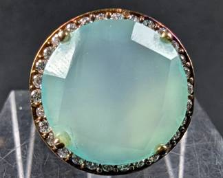 Sterling Silver And Chalcedony Ring, 925 Silver