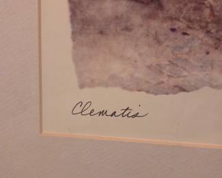 Maureen Love "Clematis" Signed Print