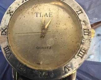 TIME Magazine Gold-Tone Quartz Wristwatch