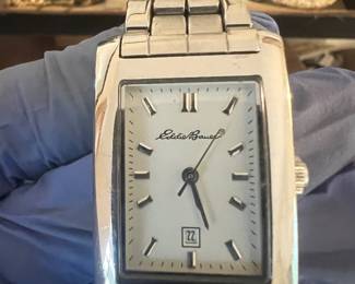 Eddie Bauer Large Metal Tank Watch