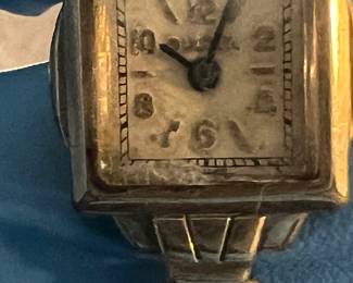 Bulova 10k Gold Art-Deco style Wristwatch