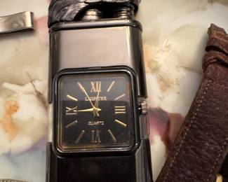 Butane Lighter with Quartz Watchface