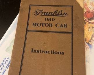 Franklin 2910 Motor Car Instruction Manual